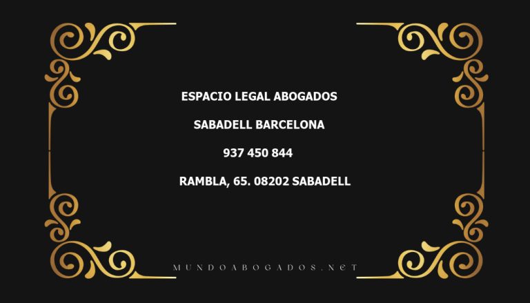 abogado Espacio Legal Abogados en la localidad de Sabadell