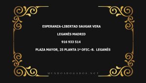 abogado Esperanza-Libertad Saugar Vera en la localidad de Leganés