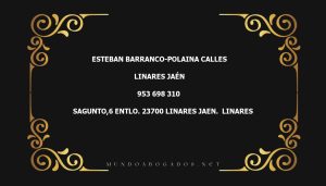 abogado Esteban Barranco-Polaina Calles en la localidad de Linares