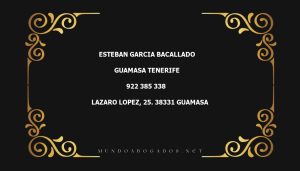 abogado Esteban Garcia Bacallado en la localidad de Guamasa