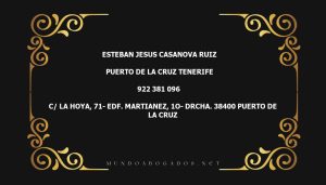 abogado Esteban Jesus Casanova Ruiz en la localidad de Puerto de la Cruz