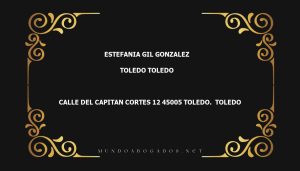 abogado Estefania Gil Gonzalez en la localidad de Toledo