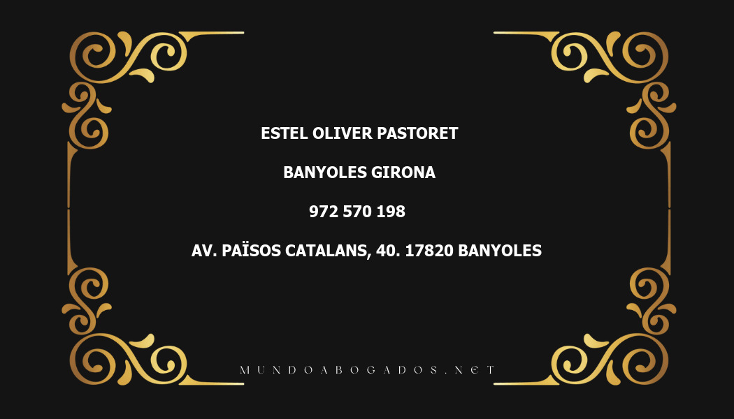 abogado Estel Oliver Pastoret en la localidad de Banyoles