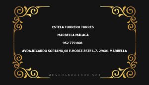 abogado Estela Torrero Torres en la localidad de Marbella