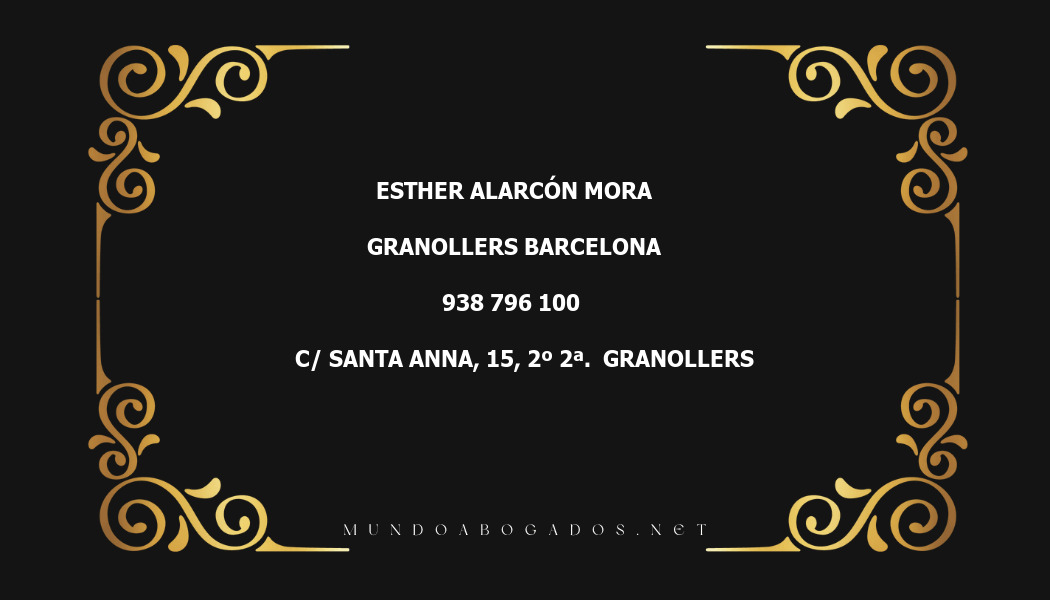 abogado Esther Alarcón Mora en la localidad de Granollers