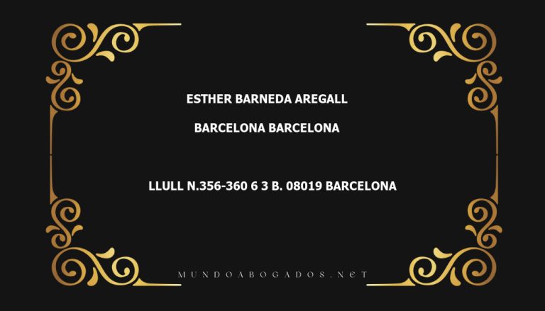 abogado Esther Barneda Aregall en la localidad de Barcelona