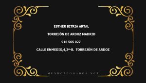 abogado Esther Bitria Artal en la localidad de Torrejón de Ardoz