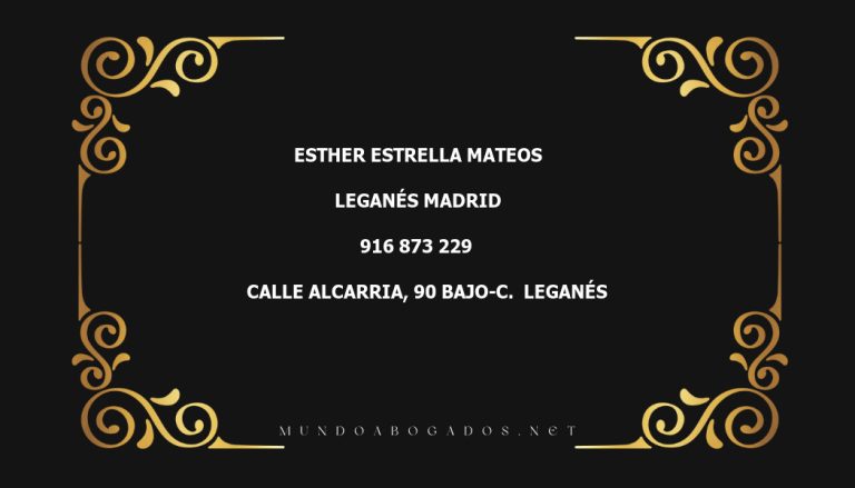 abogado Esther Estrella Mateos en la localidad de Leganés