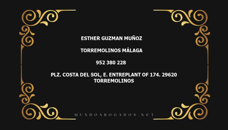 abogado Esther Guzman Muñoz en la localidad de Torremolinos