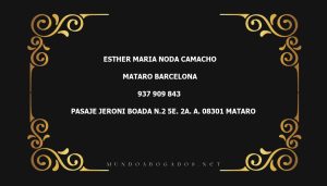 abogado Esther Maria Noda Camacho en la localidad de Mataro