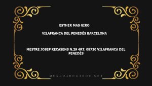 abogado Esther Mas Giro en la localidad de Vilafranca del Penedés