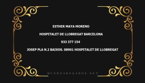 abogado Esther Maya Moreno en la localidad de Hospitalet de Llobregat