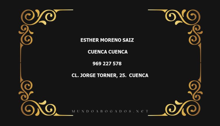 abogado Esther Moreno Saiz en la localidad de Cuenca