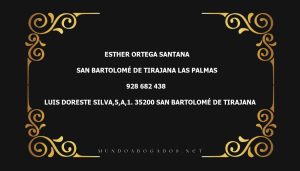 abogado Esther Ortega Santana en la localidad de San Bartolomé de Tirajana