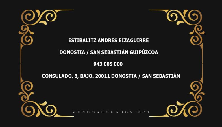 abogado Estibalitz Andres Eizaguirre en la localidad de Donostia / San Sebastián