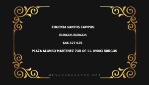 abogado Eugenia Santos Campos en la localidad de Burgos