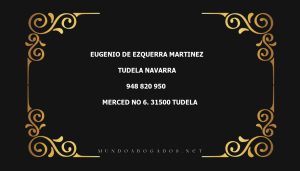 abogado Eugenio De Ezquerra Martinez en la localidad de Tudela