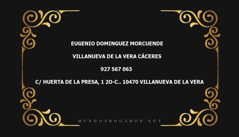 abogado Eugenio Dominguez Morcuende en la localidad de Villanueva de La Vera