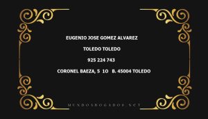 abogado Eugenio Jose Gomez Alvarez en la localidad de Toledo