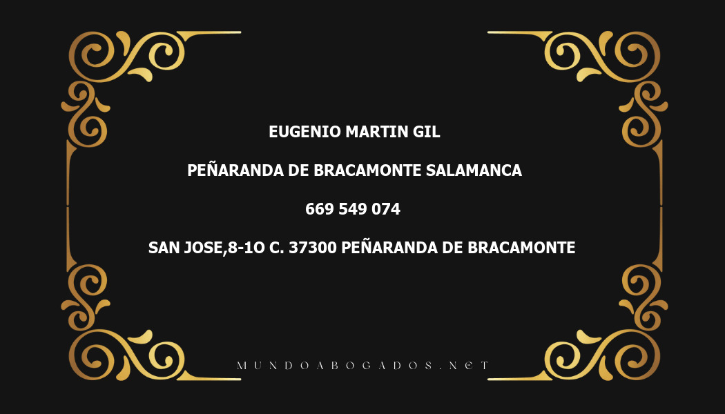 abogado Eugenio Martin Gil en la localidad de Peñaranda de Bracamonte