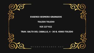 abogado Eugenio Sesmero Granados en la localidad de Toledo