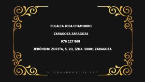 abogado Eulalia Josa Chamorro en la localidad de Zaragoza