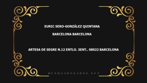 abogado Euric Sero-González Quintana en la localidad de Barcelona