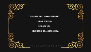 abogado Eusebia Gallego Gutierrez en la localidad de Urda