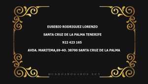 abogado Eusebio Rodriguez Lorenzo en la localidad de Santa Cruz de la Palma