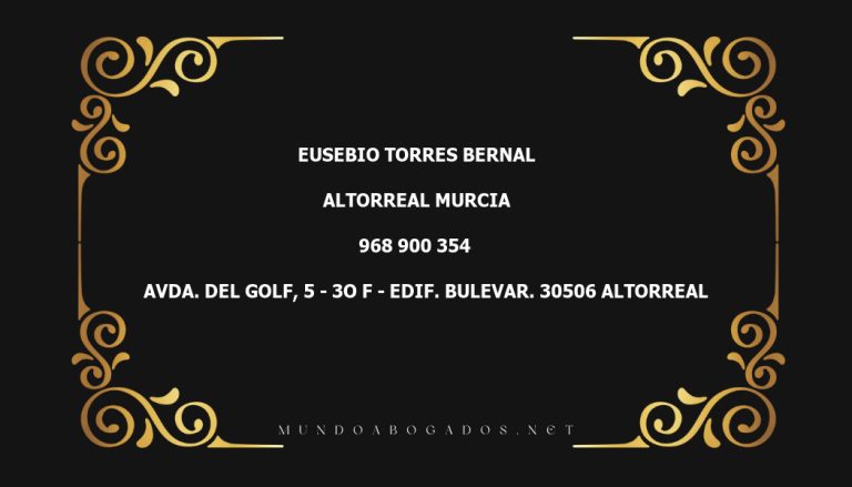 abogado Eusebio Torres Bernal en la localidad de Altorreal