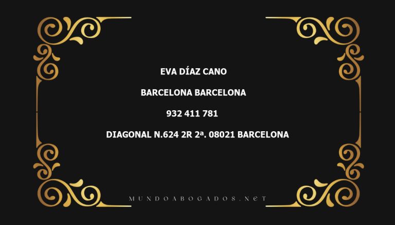 abogado Eva Díaz Cano en la localidad de Barcelona