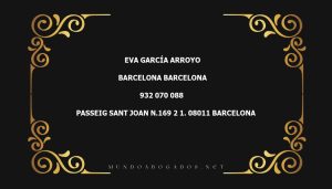 abogado Eva García Arroyo en la localidad de Barcelona