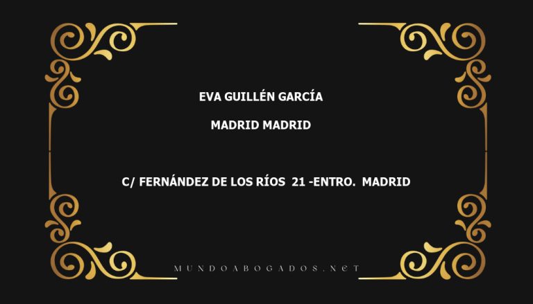 abogado Eva Guillén García en la localidad de Madrid