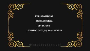 abogado Eva Luna Macías en la localidad de Sevilla