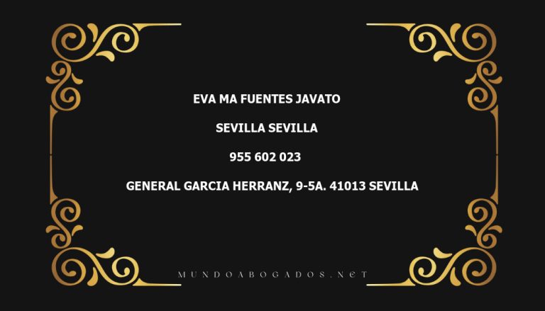 abogado Eva Ma Fuentes Javato en la localidad de Sevilla