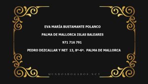 abogado Eva María Bustamante Polanco en la localidad de Palma de Mallorca