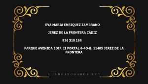 abogado Eva Maria Enriquez Zambrano en la localidad de Jerez de la Frontera