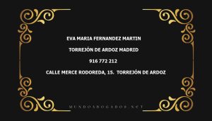 abogado Eva Maria Fernandez Martin en la localidad de Torrejón de Ardoz