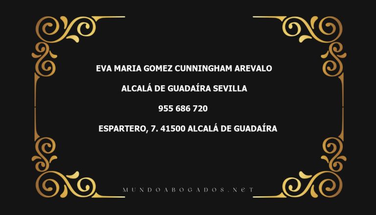 abogado Eva Maria Gomez Cunningham Arevalo en la localidad de Alcalá de Guadaíra