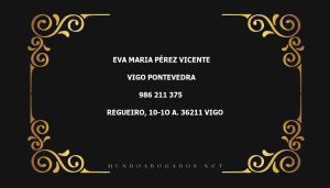 abogado Eva Maria Pérez Vicente en la localidad de Vigo