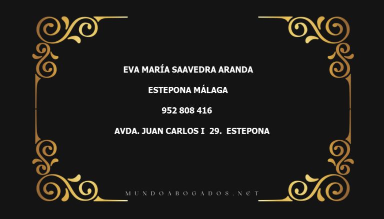 abogado Eva María Saavedra Aranda en la localidad de Estepona