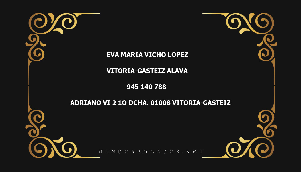 abogado Eva Maria Vicho Lopez en la localidad de Vitoria-Gasteiz