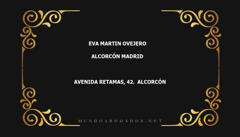 abogado Eva Martin Ovejero en la localidad de Alcorcón