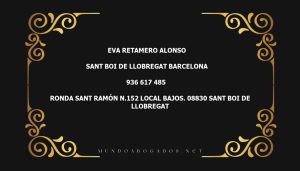 abogado Eva Retamero Alonso en la localidad de Sant Boi de Llobregat