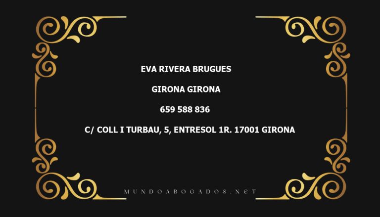 abogado Eva Rivera Brugues en la localidad de Girona