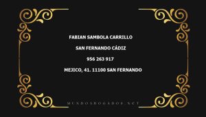 abogado Fabian Sambola Carrillo en la localidad de San Fernando