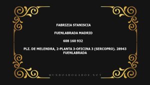 abogado Fabrizia Staniscia en la localidad de Fuenlabrada