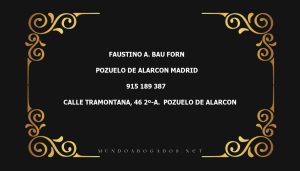 abogado Faustino A. Bau Forn en la localidad de Pozuelo de Alarcon