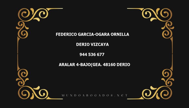 abogado Federico Garcia-Ogara Ornilla en la localidad de Derio