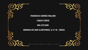 abogado Federico Gómez Maline en la localidad de Cádiz